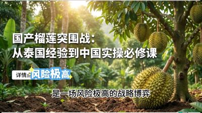第一节：榴莲突围战：选址决策指南，告别赌运气，用硬指标圈定&ldquo;优生，课程：《国产榴莲突围战：从泰国经验到中国实操的8堂必修课（高阶实战版）》