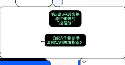 第5节：【柑橘清园】采后恢复与红蜘蛛的&ldquo;拉锯战&rdquo;，课程：《经济作物冬季清园&middot;实战防坑指南》#识农AI